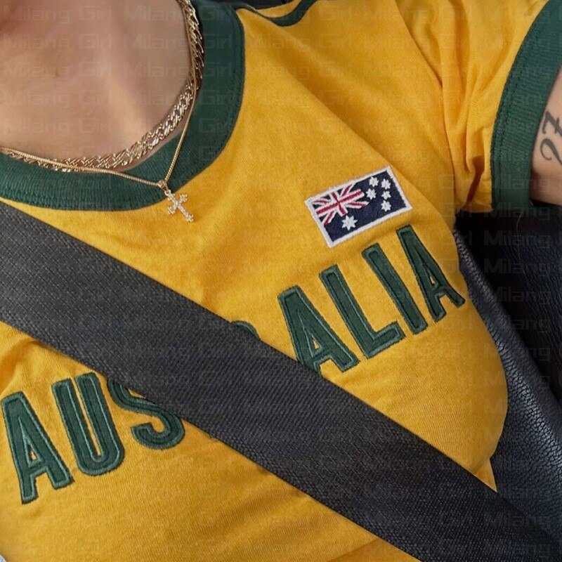 Australia Embroidered Jersey Tee